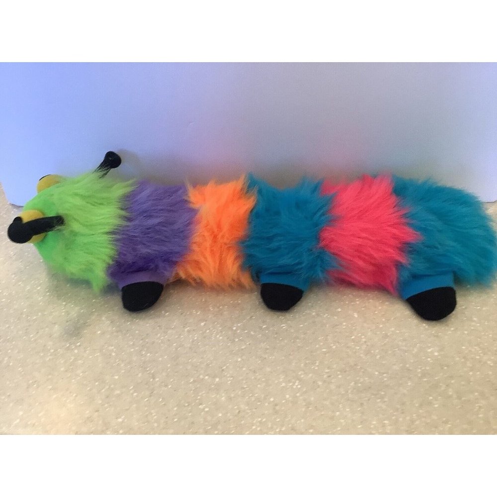 VINTAGE 1999 CAROUSEL TOY COLORFUL CATERPILLAR PLUSH STUFFED ANIMAL SOFT TOY 18”